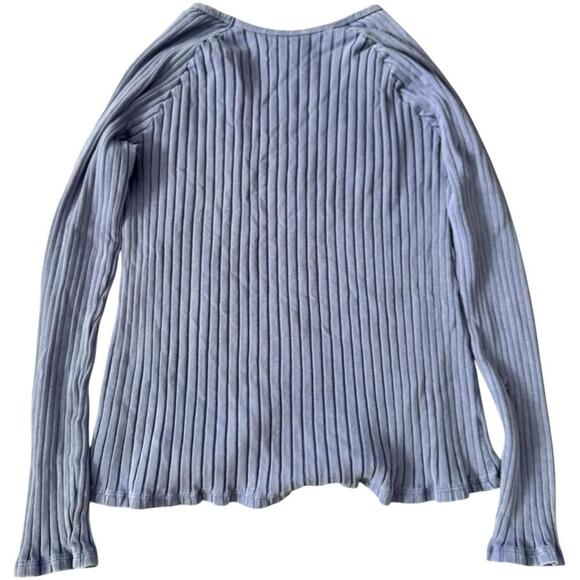 Knox Rose Lavender Ribbed Long Sleeve Top Women’s L - Picture 2 of 5